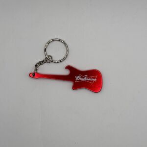 Budweiser Red Guitar Key Chain Vintage RARE Hard To Find